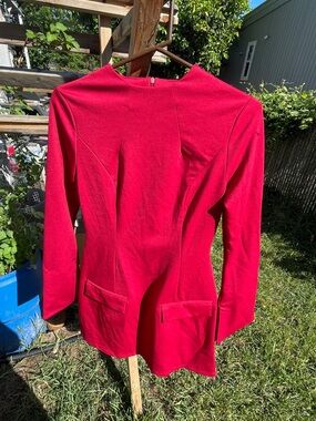 Women's Elegant Red Tailored Mini Dress